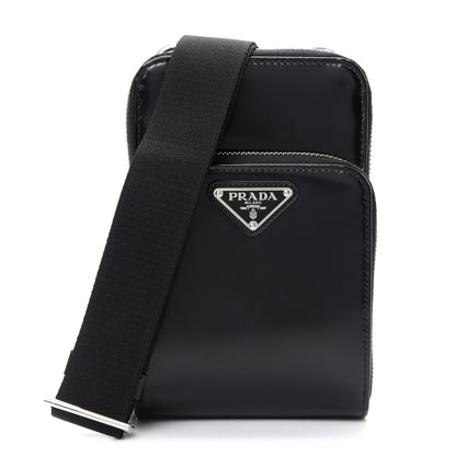 Prada Spazzolato Smartphone Case Crossbody Black 1 of 10