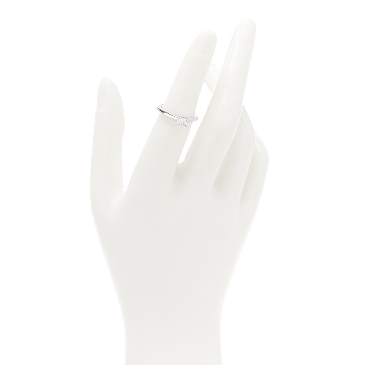Tiffany Platinum Diamond .37ct Solitaire Engagement Ring 49 5 2 of 6
