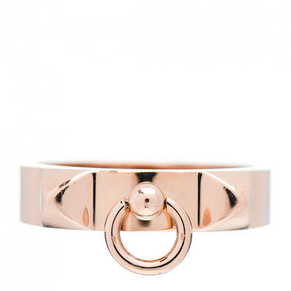 Hermes 18K Rose Gold PM Collier De Chien Ring 56 7.5 1 of 5