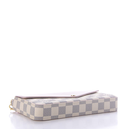 Louis Vuitton Damier Azur Calfskin Pochette Felicie Eau de Rose 6 of 11