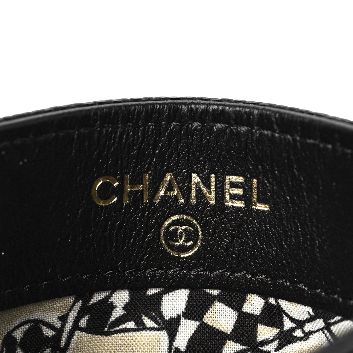 Chanel Caviar Metal Perforated Quilted CC Card Holder Black 6 of 7