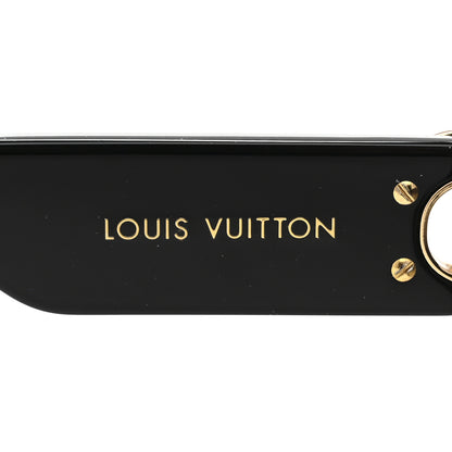 Louis Vuitton Acetate LV Link PM Square Sunglasses Z1566E Black 5 of 7