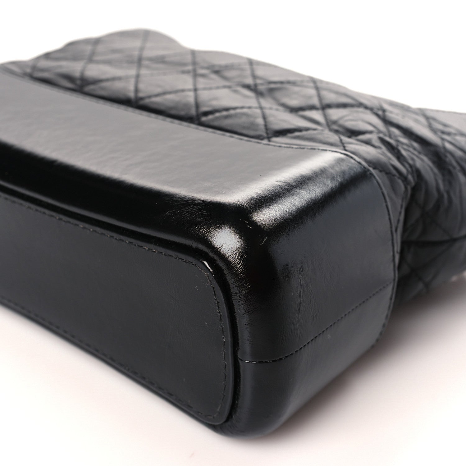 Chanel Aged Calfskin Quilted Medium Gabrielle Hobo Black 9 of 9