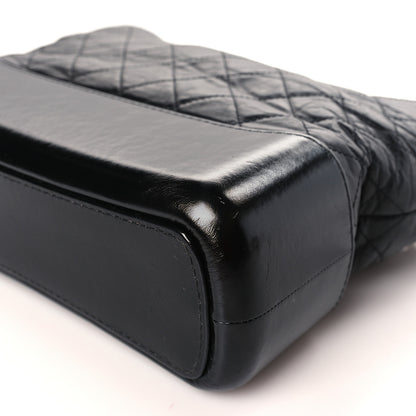 Chanel Aged Calfskin Quilted Medium Gabrielle Hobo Black 9 of 9