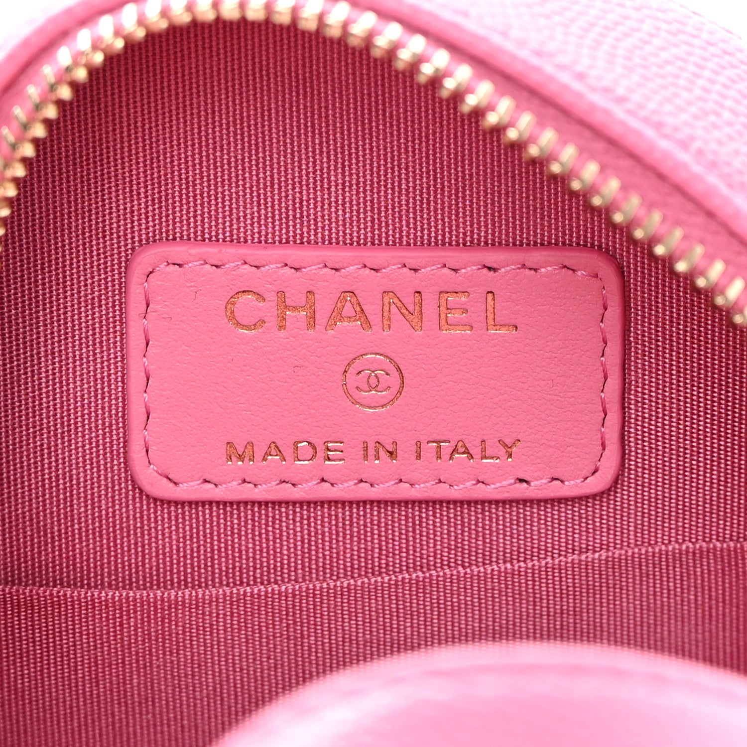 Chanel Caviar Quilted Gripoix CC Round Clutch With Chain Pink 6 of 12