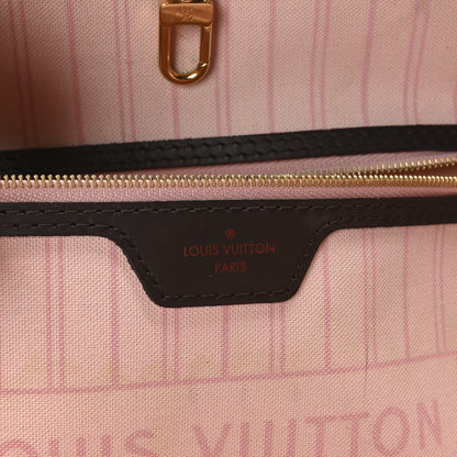 Louis Vuitton Damier Ebene Neo Neverfull MM Rose Ballerine 6 of 11