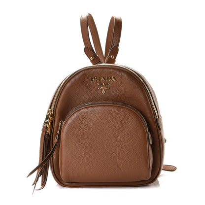 Prada Vitello Daino Zip Backpack Cuoio 1 of 6