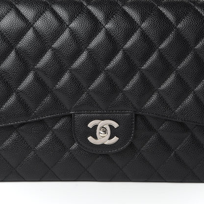 Chanel Caviar Quilted Jumbo Single Flap Black 10 of 11