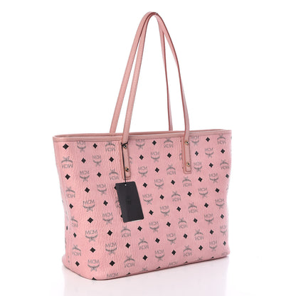 MCM Visetos Medium Anya Shopper Tote Light Pink 5 of 11