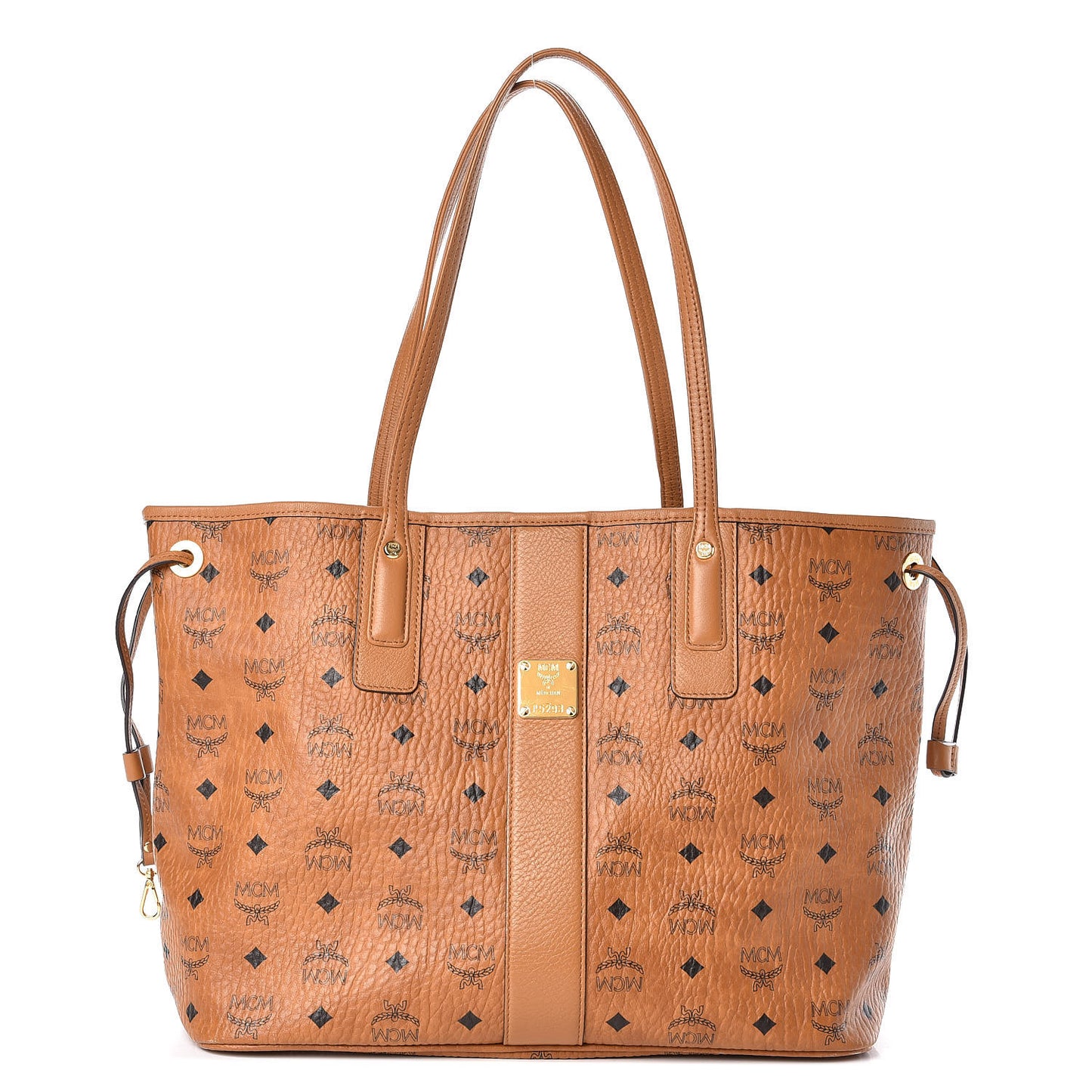Visetos Medium Liz Reversible Shopper Tote Cognac