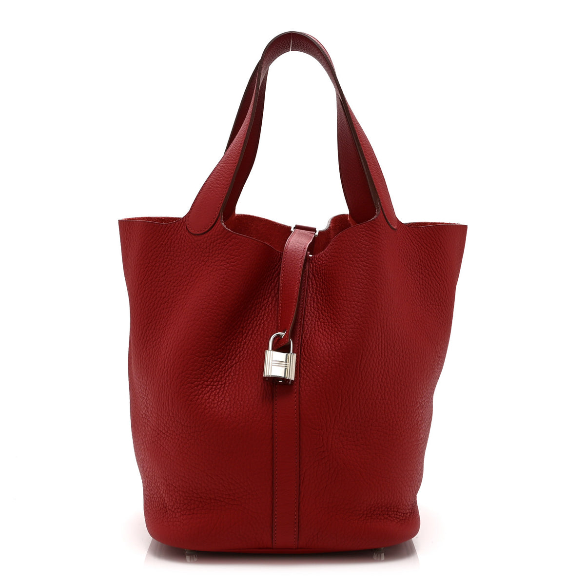 Hermes Taurillon Clemence Picotin Lock 26 GM Rouge Casaque 1 of 11