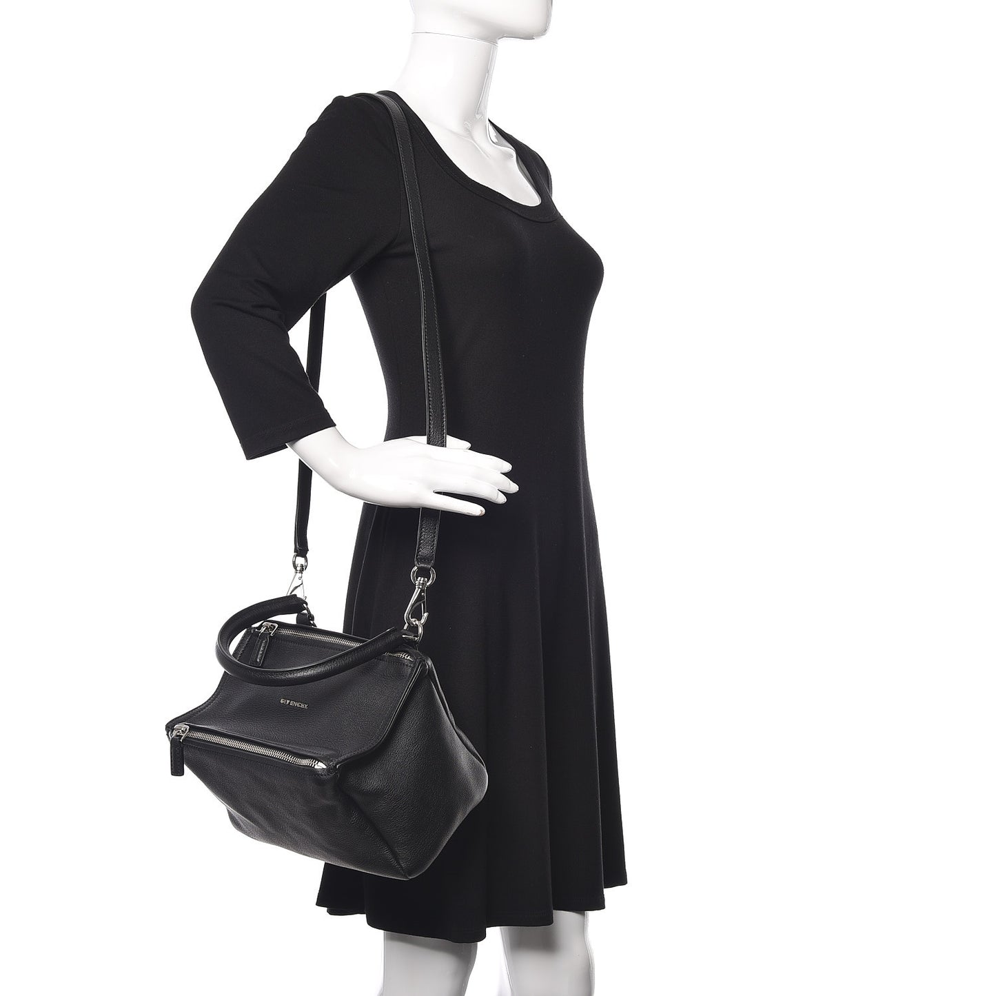 Sugar Goatskin Small Pandora Black