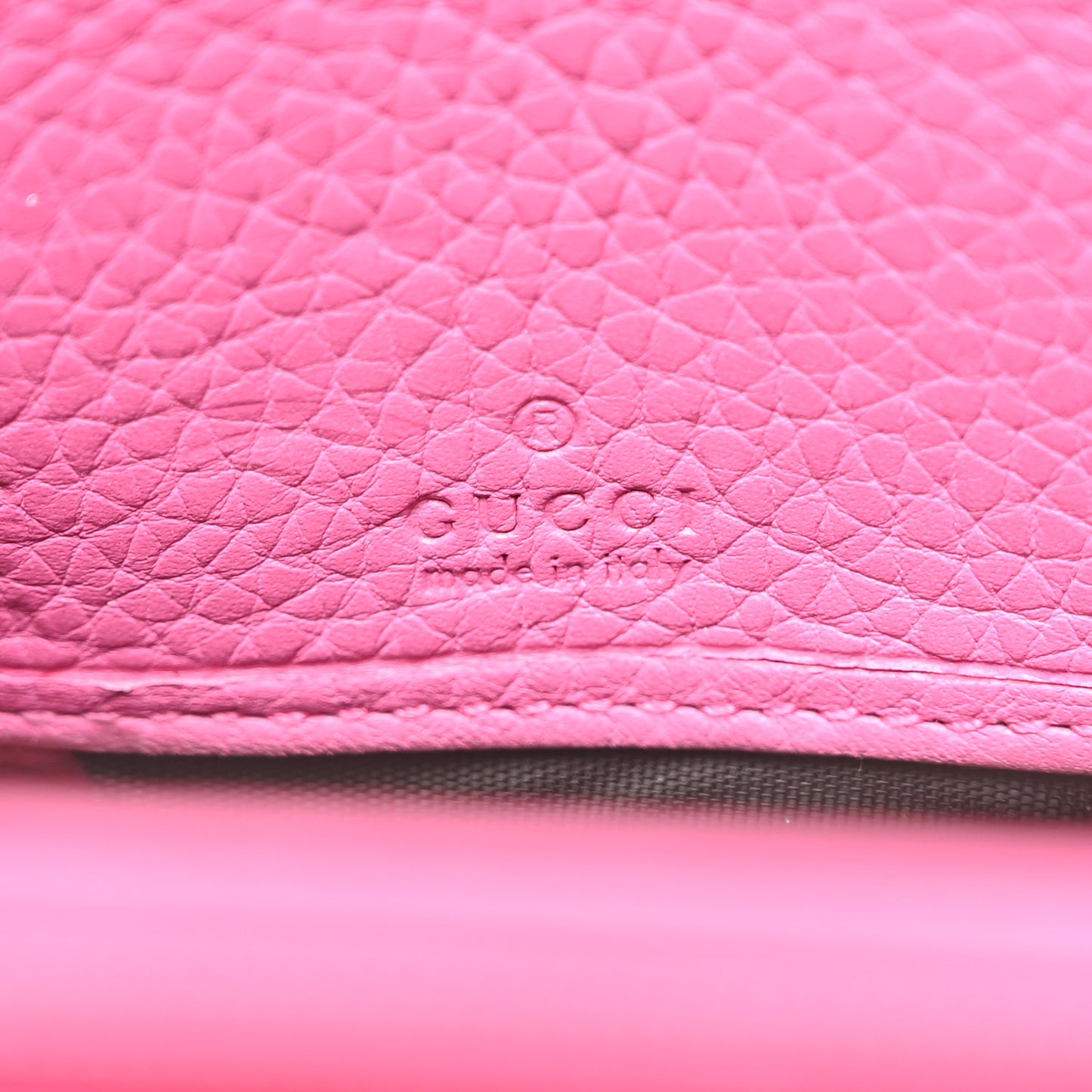 Cellarius Calfskin GG Marmont Charm Zip Around Wallet Pink Tropical Flower
