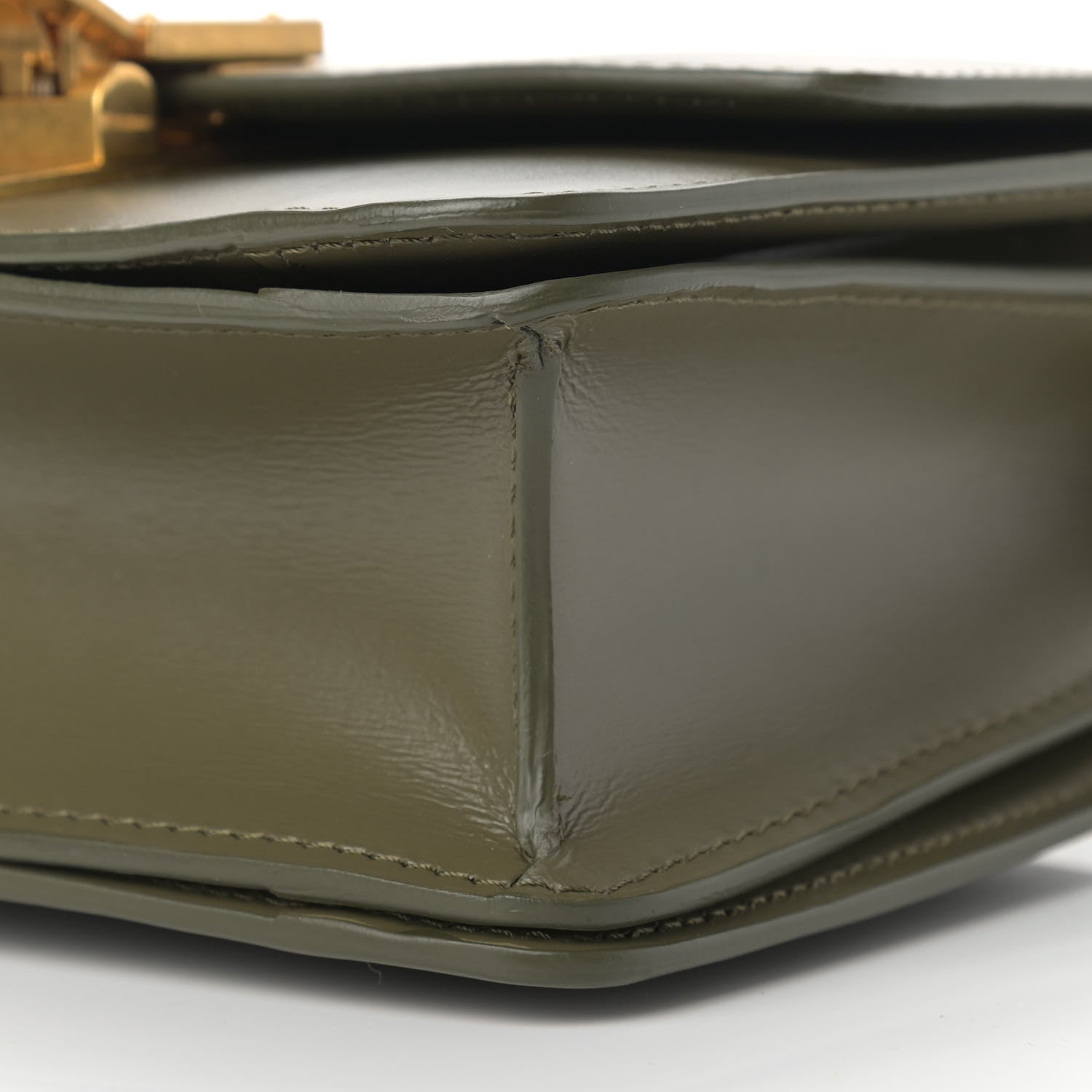 Celine Box Calfskin Small Classic Box Flap Bag Army Green 9 of 11
