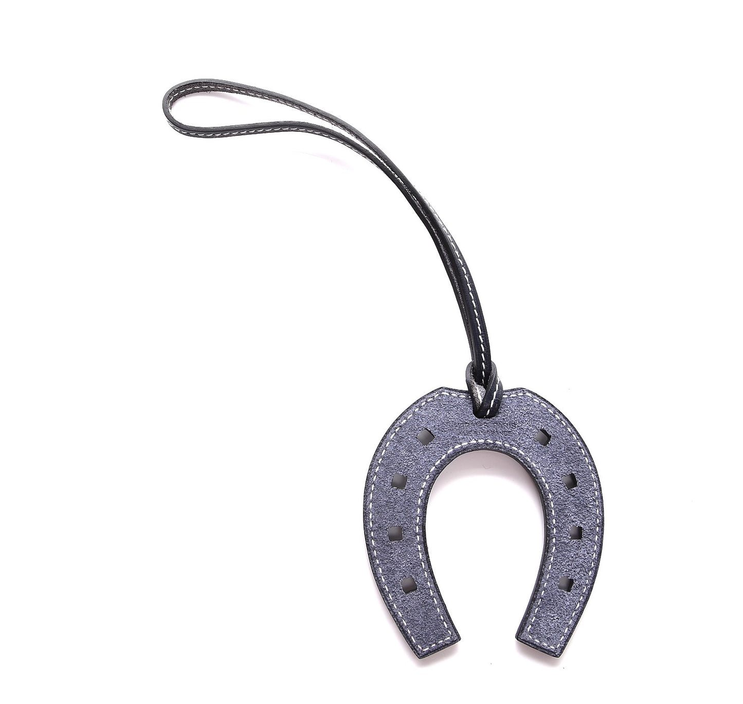 Vache Hunter Paddock Horseshoe Bag Charm Bleu Indigo