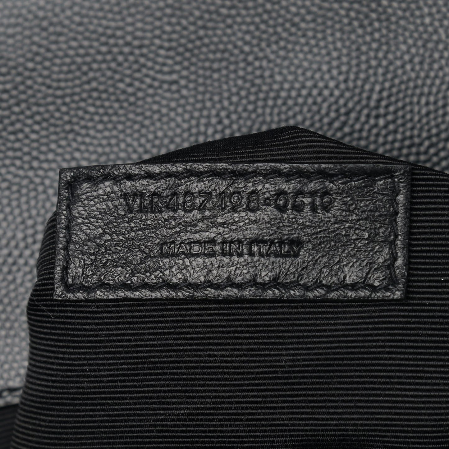 Grain De Poudre Textured Mixed Matelasse Large Triquilt Monogram Monochrome Satchel Black