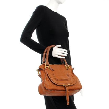 Chloe Calfskin Medium Marcie Satchel Tan 3 of 11