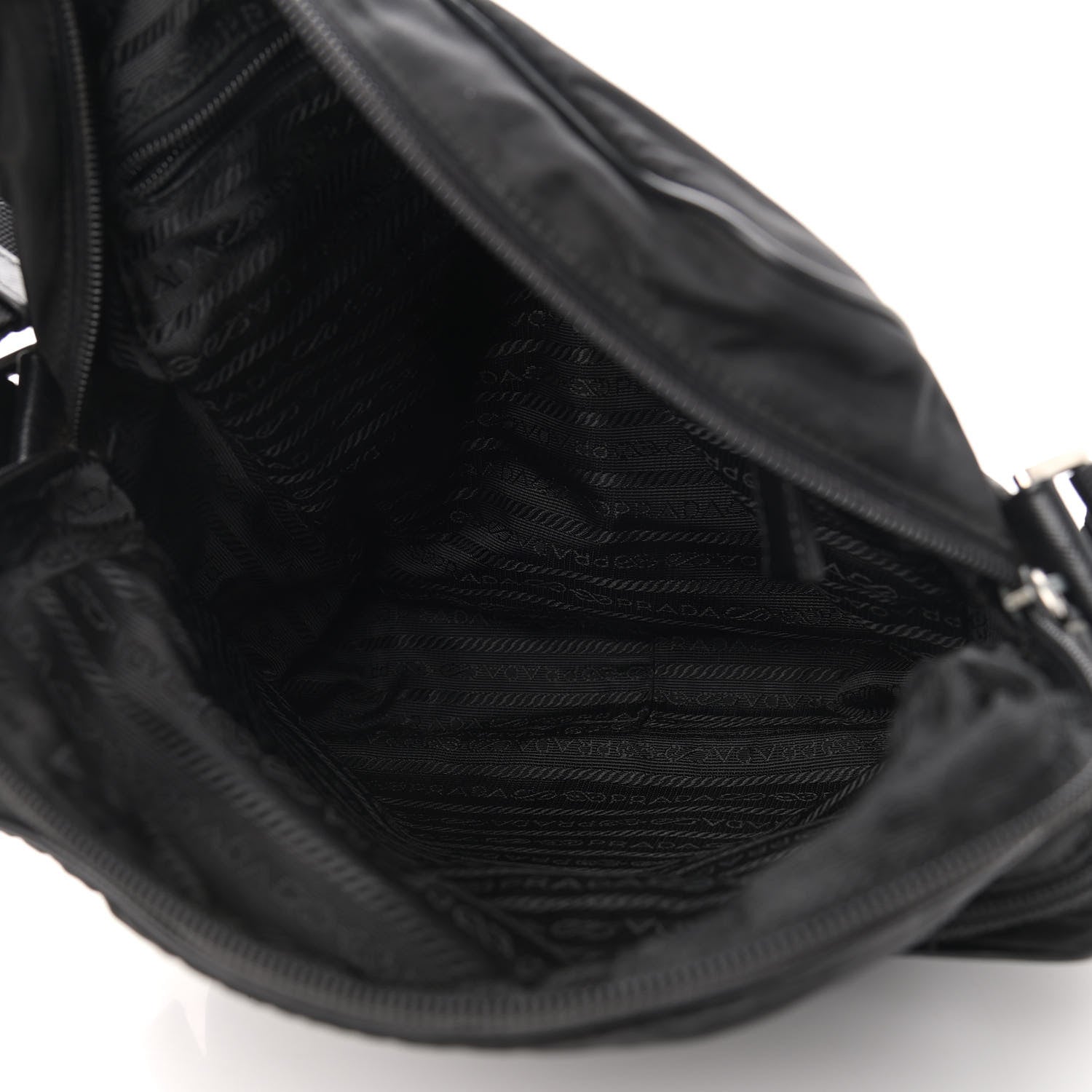Prada Nylon Messenger Bag Black 5 of 10