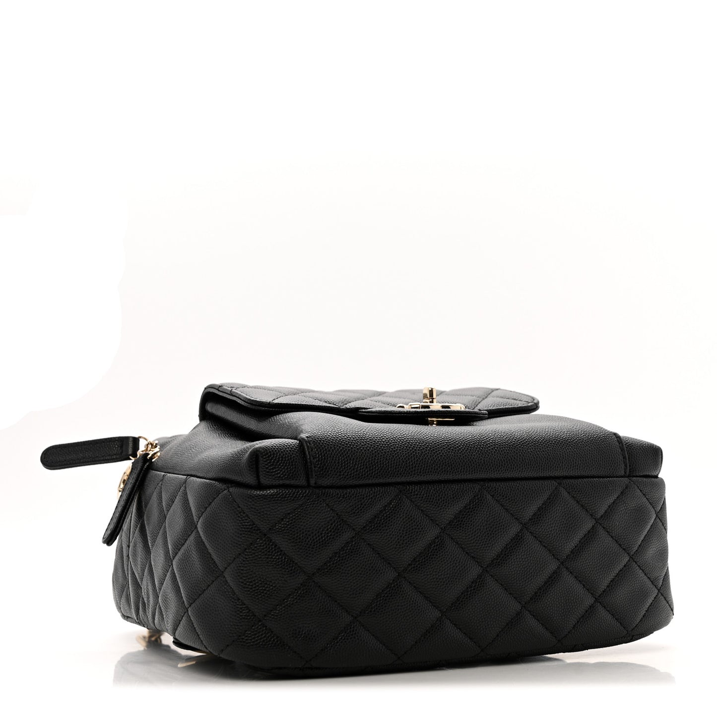 Caviar Quilted Medium Zip Around Backpack Black