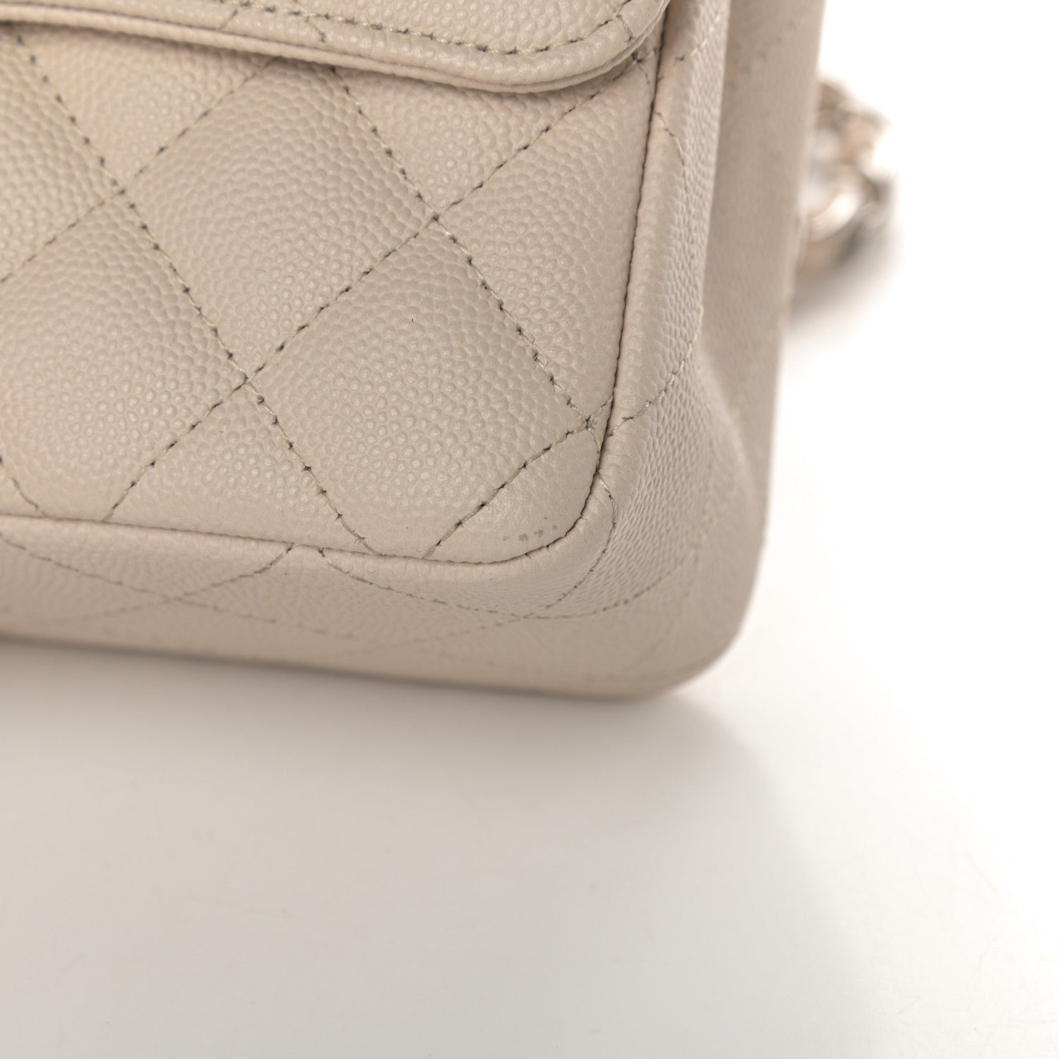 Chanel Caviar Quilted Mini Rectangular Flap Light Beige 11 of 11