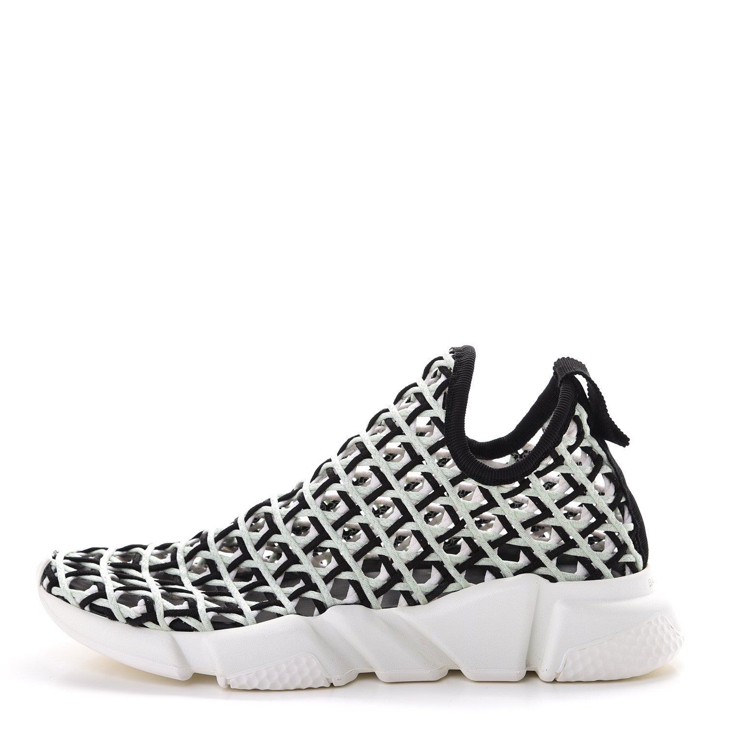 Balenciaga Neoprene Rubber Tressee Womens Tess S Speed Trainer Weaving Sneakers 40 Vert D'Eau White Black 1 of 8