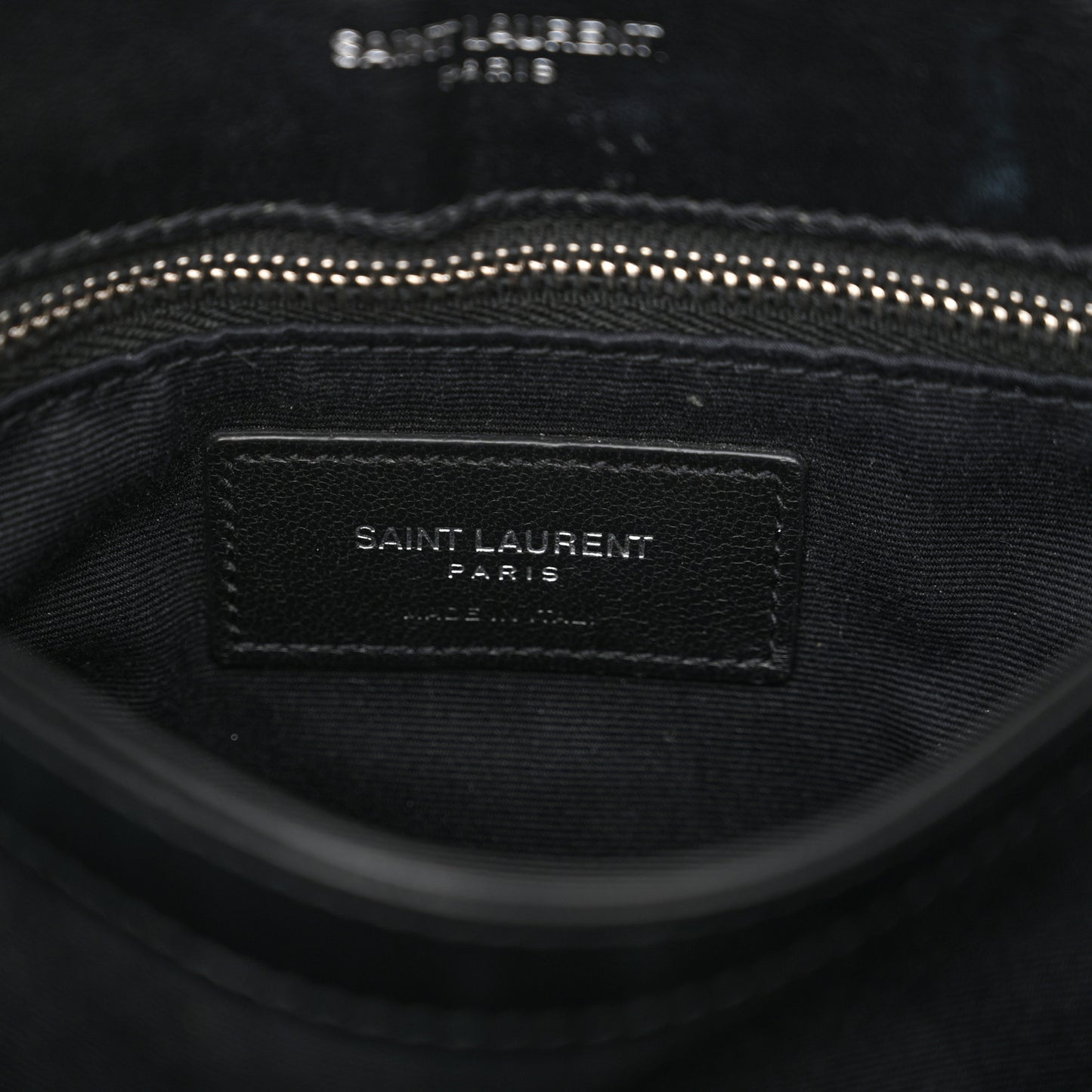 Calfskin Y Quilted Monogram Toy Loulou Crossbody Bag Black