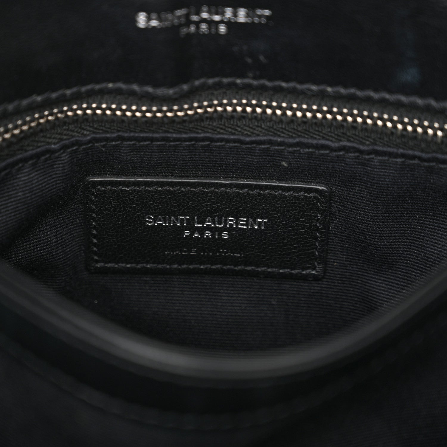 Saint Laurent Calfskin Y Quilted Monogram Toy Loulou Crossbody Bag Black 6 of 12