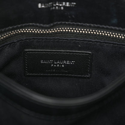 Saint Laurent Calfskin Y Quilted Monogram Toy Loulou Crossbody Bag Black 6 of 12