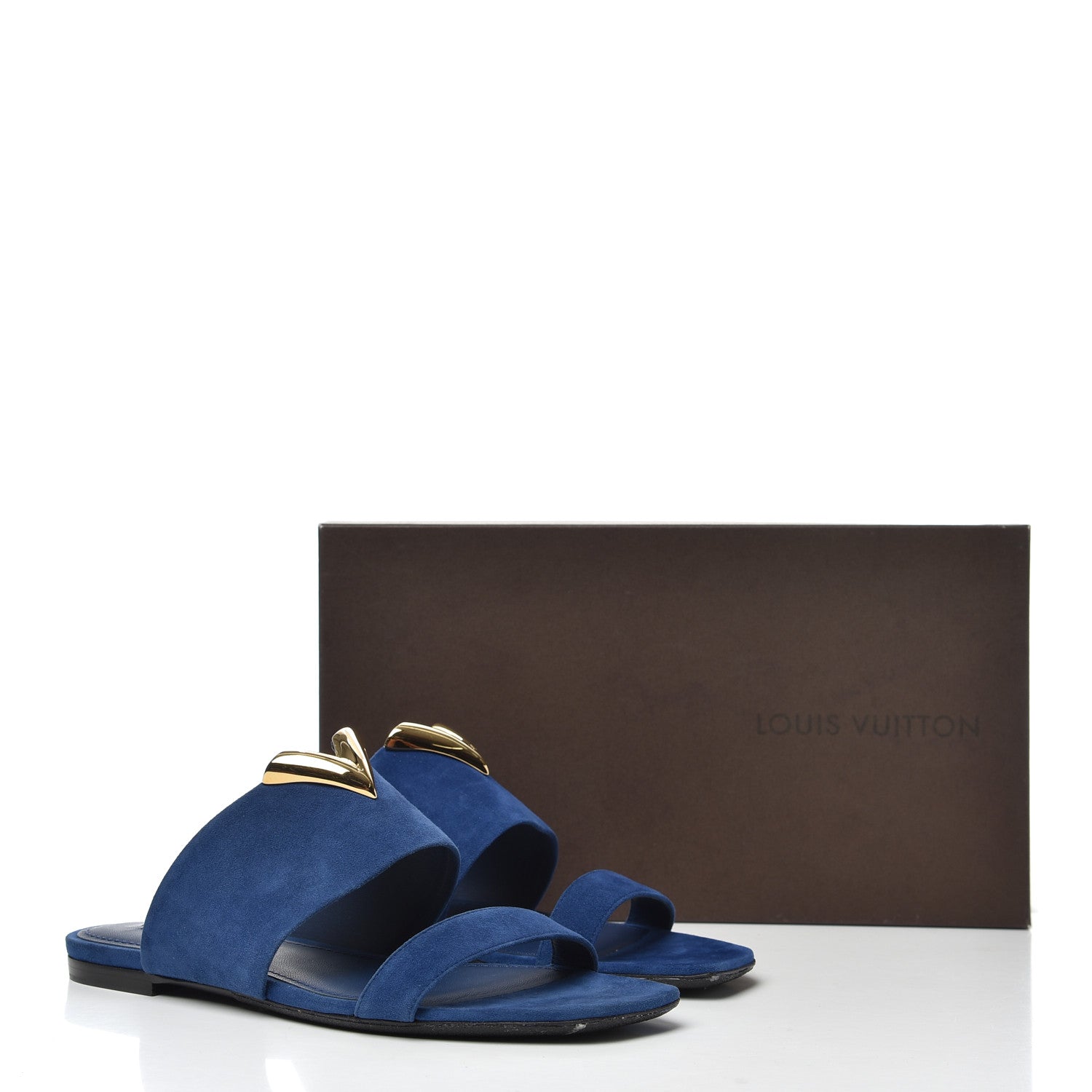 Louis Vuitton Suede Bayfront Mule 37.5 Blue 13 of 13