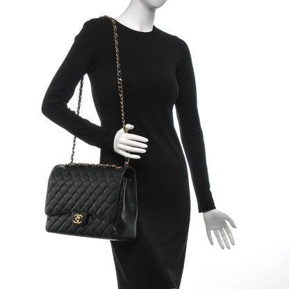 Chanel Caviar Quilted Maxi Double Flap Black 2 of 8