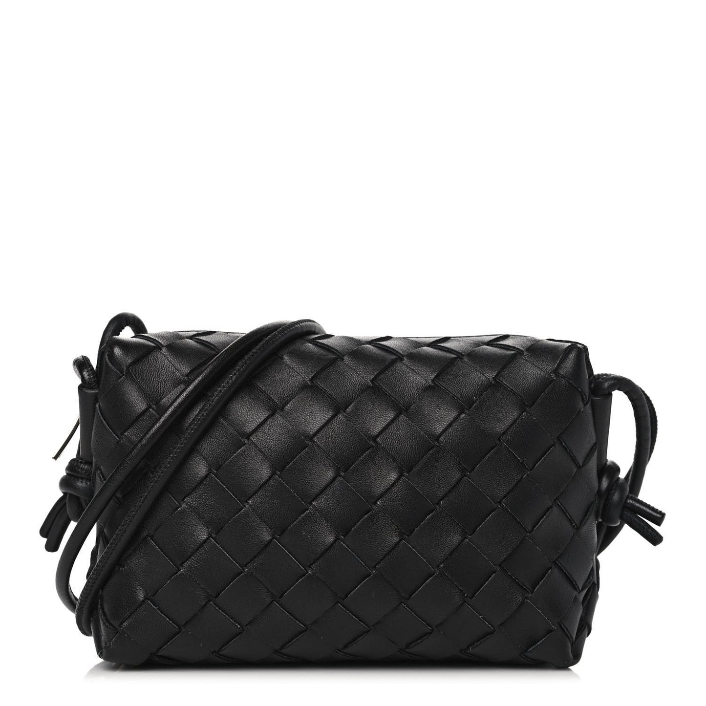 Nappa Intrecciato Mini Loop Camera Bag Black
