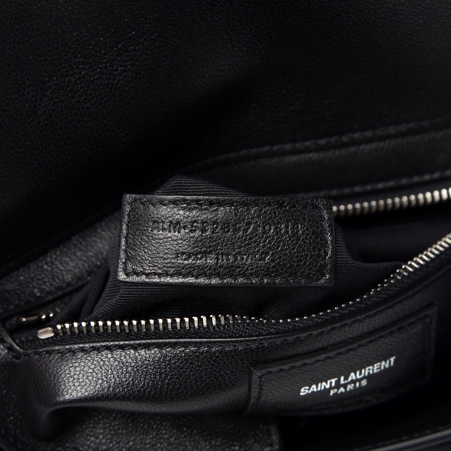 Saint Laurent Smooth Calfskin Catherine Heart Studded Satchel Black 8 of 10