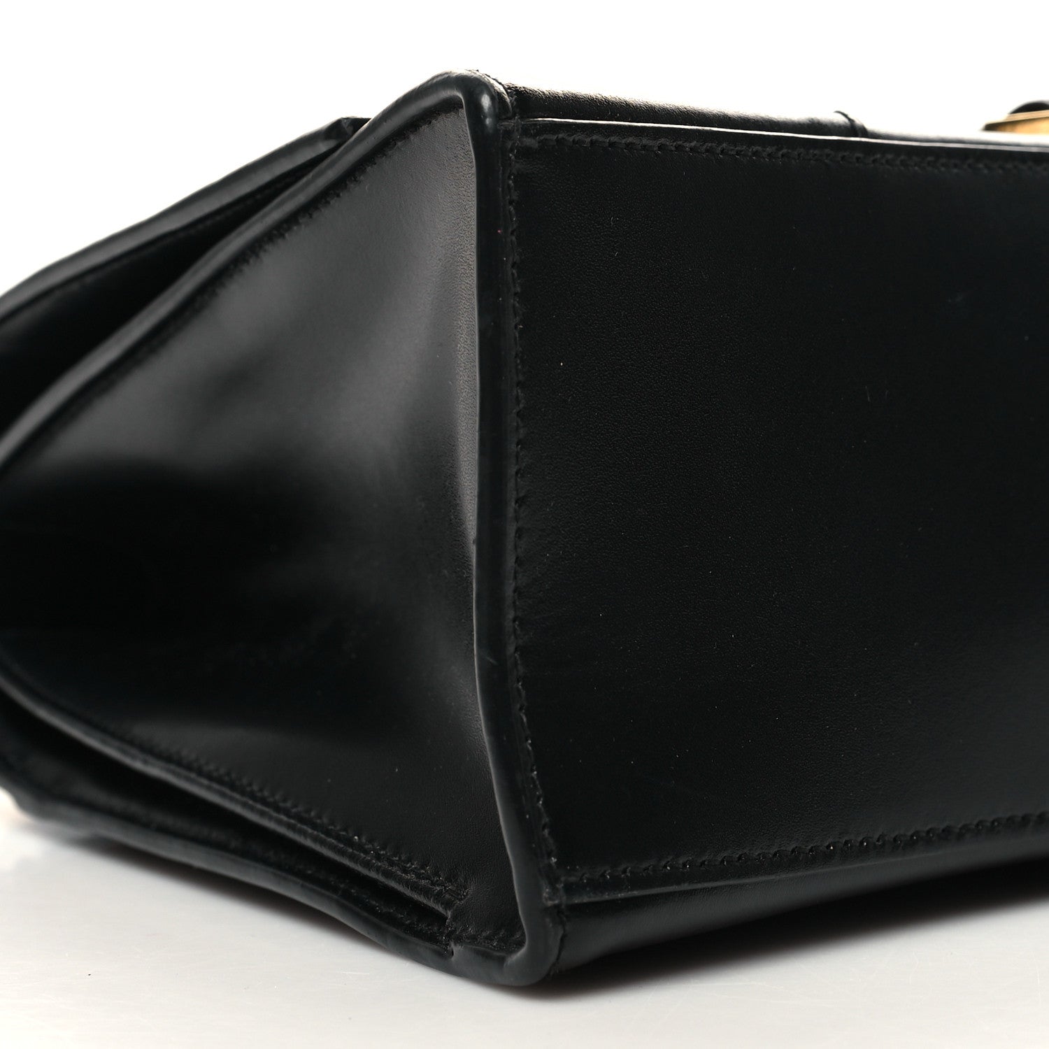 Balenciaga Shiny Box Calfskin Medium Hourglass Top Handle Bag Black 8 of 13