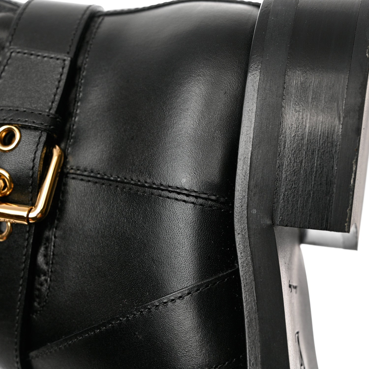 Louis Vuitton Calfskin Embossed Monogram Rebellion Half Boots 37.5 Black 11 of 13