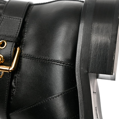 Louis Vuitton Calfskin Embossed Monogram Rebellion Half Boots 37.5 Black 11 of 13