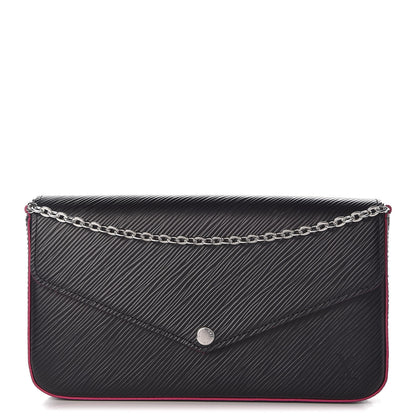 Louis Vuitton Epi Pochette Felicie Black Hot Pink 1 of 10