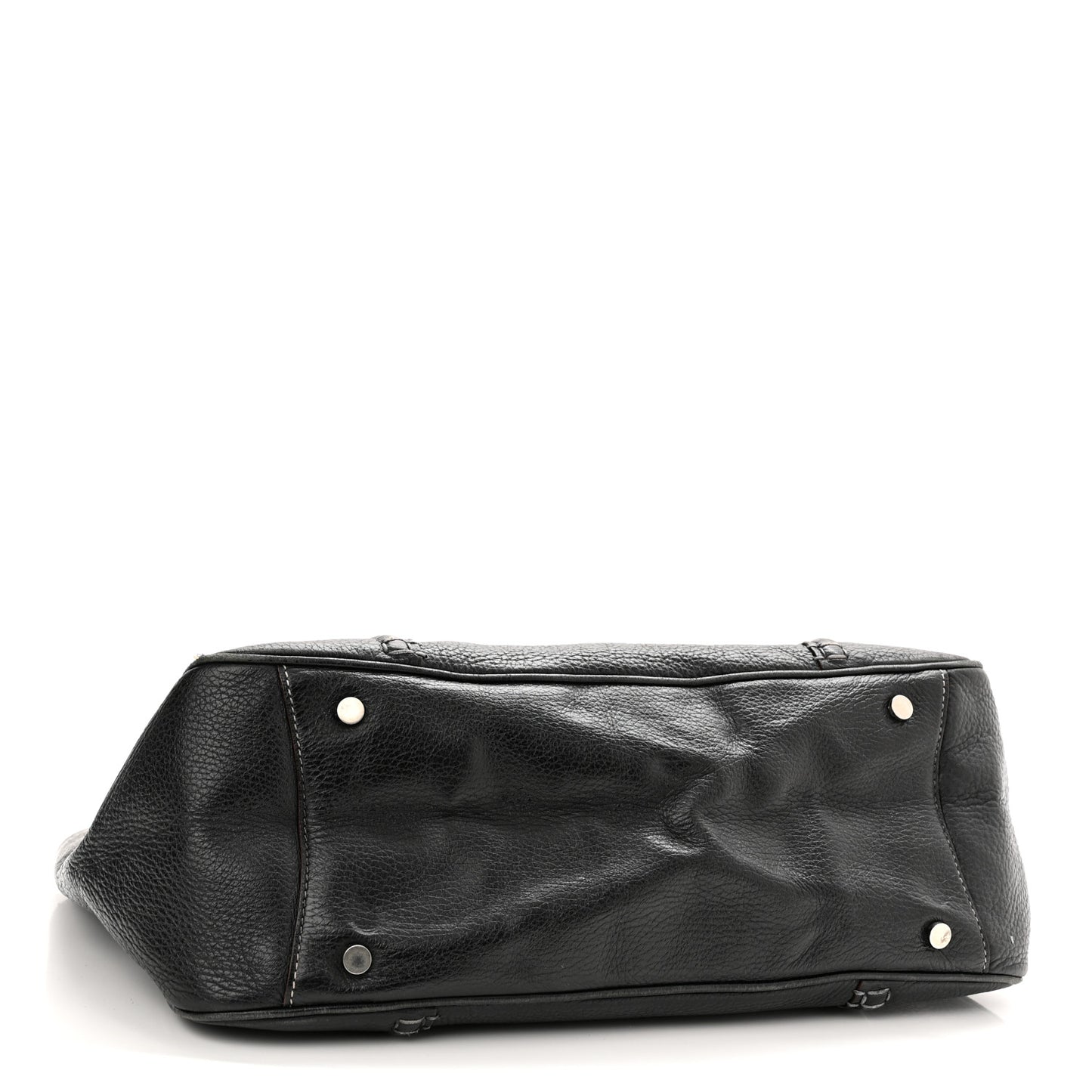 Textured Calfskin Tote Black