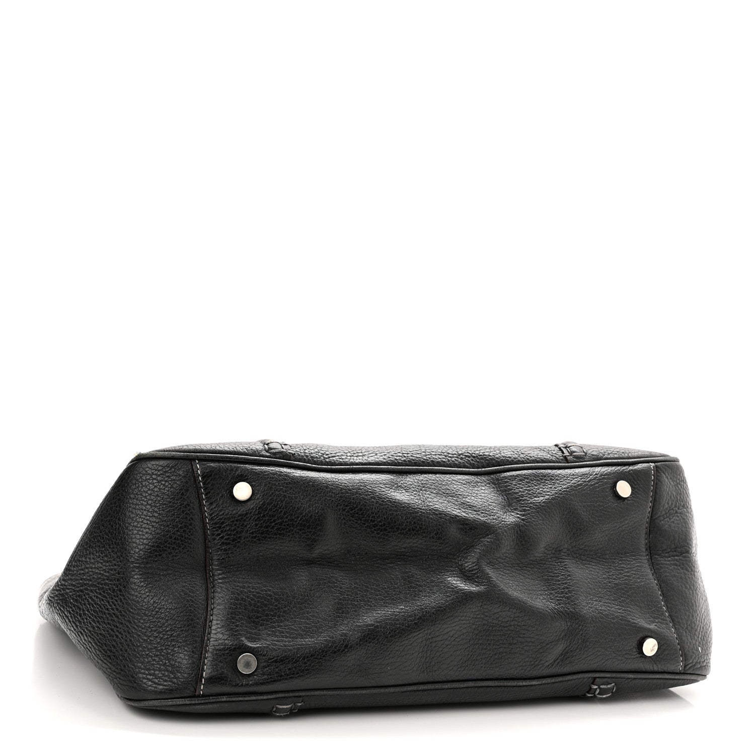Burberry Textured Calfskin Tote Black 3 of 12