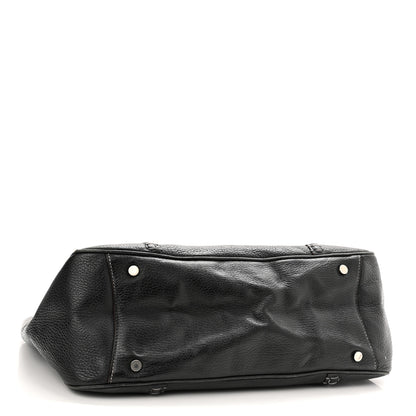 Burberry Textured Calfskin Tote Black 3 of 12