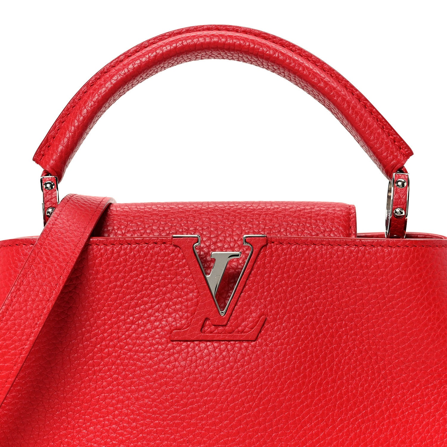 Louis Vuitton Taurillon Capucines BB Scarlet Red 6 of 8