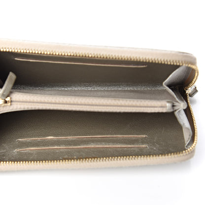 Chanel Metallic Sheepskin Quilted Mademoiselle Vintage Zip Around Wallet Light Gold 5 of 12