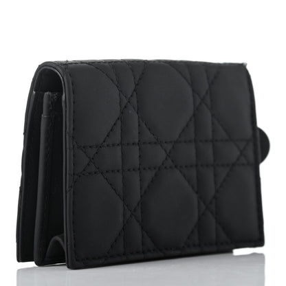 Christian Dior Ultra Matte Calfskin Small Lady Dior Flap Card Holder Black 2 of 4