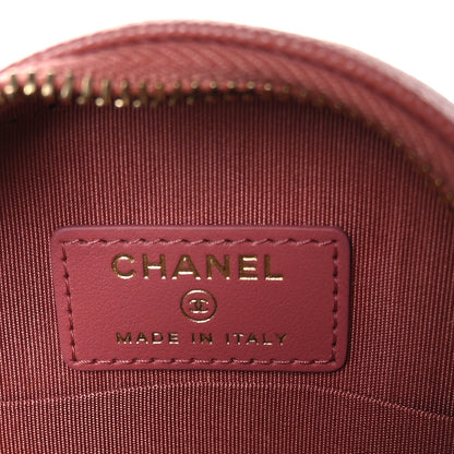 Chanel Caviar Quilted Round Filigree Crossbody Pink 7 of 10