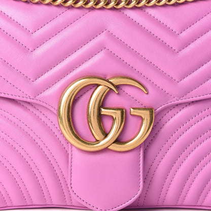 Gucci Calfskin Matelasse Medium GG Marmont Shoulder Bag Candy Mousse 11 of 11