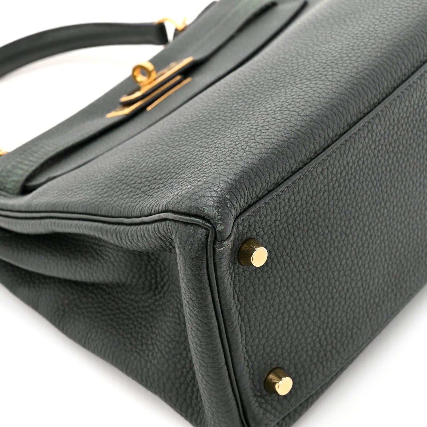 Hermes Togo Kelly Retourne 28 Vert Fonce 10 of 16