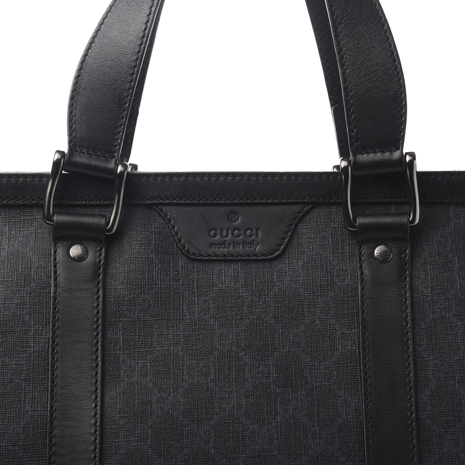 Gucci GG Supreme Monogram Tote Black Grey 14 of 14