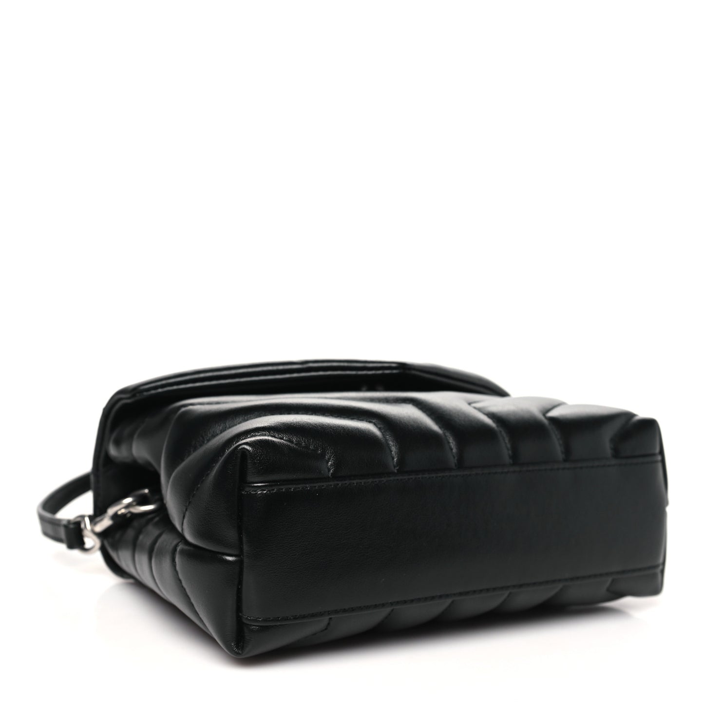 Calfskin Y Quilted Monogram Toy Loulou Crossbody Bag Black