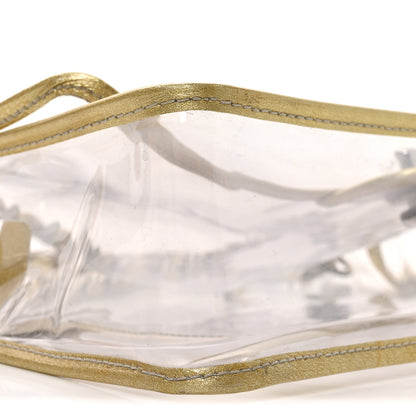 Chanel Metallic Lambskin PVC Medium Naked Flap Gold 8 of 9