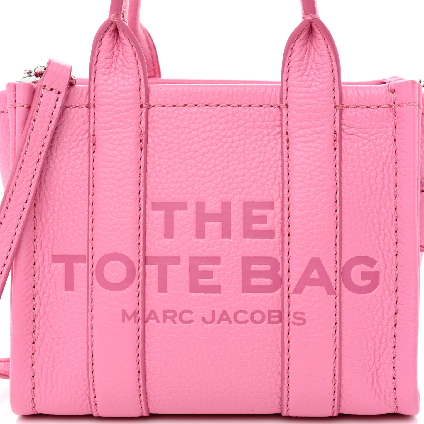 Grained Calfskin Micro The Tote Bag Pink
