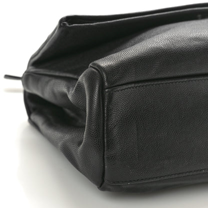 Saint Laurent Grain De Poudre Medium West Hollywood Monogram Fold-Over Black 11 of 13